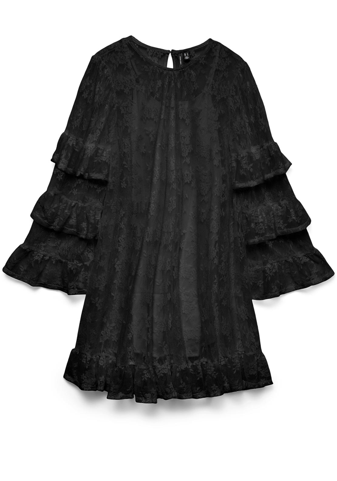 Vero Moda Celine Lace Smock Dress, Black