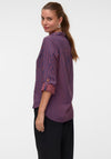 Vero Moda Doffy Striped Long Sleeve Blouse, Navy Multi
