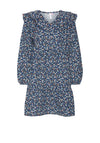 Vero Moda Girl Fia Long Sleeve Print Dress, Navy Blazer