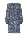 Vero Moda Girl Fia Long Sleeve Print Dress, Navy Blazer