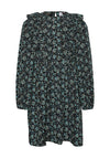 Vero Moda Girl Floral Long Sleeve Dress, Black/Blue