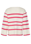 Vero Moda Girl Saba Long Sleeve Stripe Jumper, Birch Raspberry