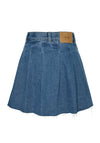 Vero Moda Girl Piper Pleat Denim Skirt, Medium Blue Denim