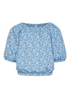 Vero Moda Girl Haya Floral Top, Blissful Blue