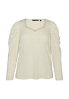 Vero Moda Curve Willa Blouse, Cream