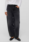 Vero Moda Billie High Rise Barrel Jeans, Black