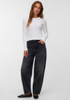 Vero Moda Billie High Rise Barrel Jeans, Black