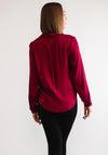 Vero Moda Thea Metallic Satin Blouse, Wine