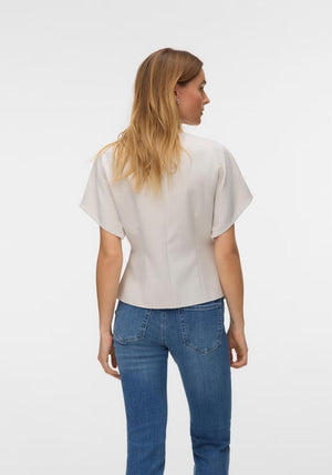 Vero Moda Sonja V-Neckline Top, Beige
