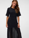 Vero Moda Brenda Mesh Skirt Maxi Dress, Black