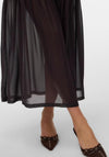 Vero Moda Brenda Mesh Skirt Maxi Dress, Brown