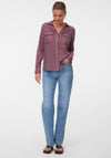 Vero Moda Bumpy Striped Shirt, Pink and Brown