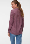 Vero Moda Bumpy Striped Shirt, Pink and Brown
