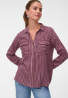 Vero Moda Bumpy Striped Shirt, Pink and Brown