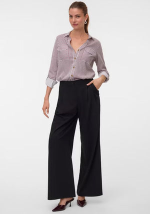 Vero Moda Bumpy Striped Shirt, White and Wine