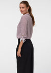 Vero Moda Bumpy Striped Shirt, White and Wine