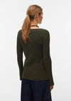 Vero Moda Knit Ribbed Cardigan, Green
