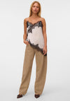 Vero Moda Novi Lace Trim Camisole, Stone