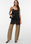 Vero Moda Lace Detail Long Camisole, Black
