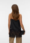 Vero Moda Lace Detail Long Camisole, Black