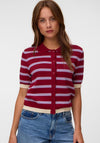 Vero Moda Music Knitted Cardigan, Wine Multi