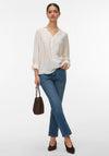 Vero Moda Rosie Mid Rise Slim Fit Jeans, Dark Blue