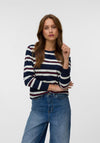 Vero Moda Silke Knitted Pullover, Navy Multi