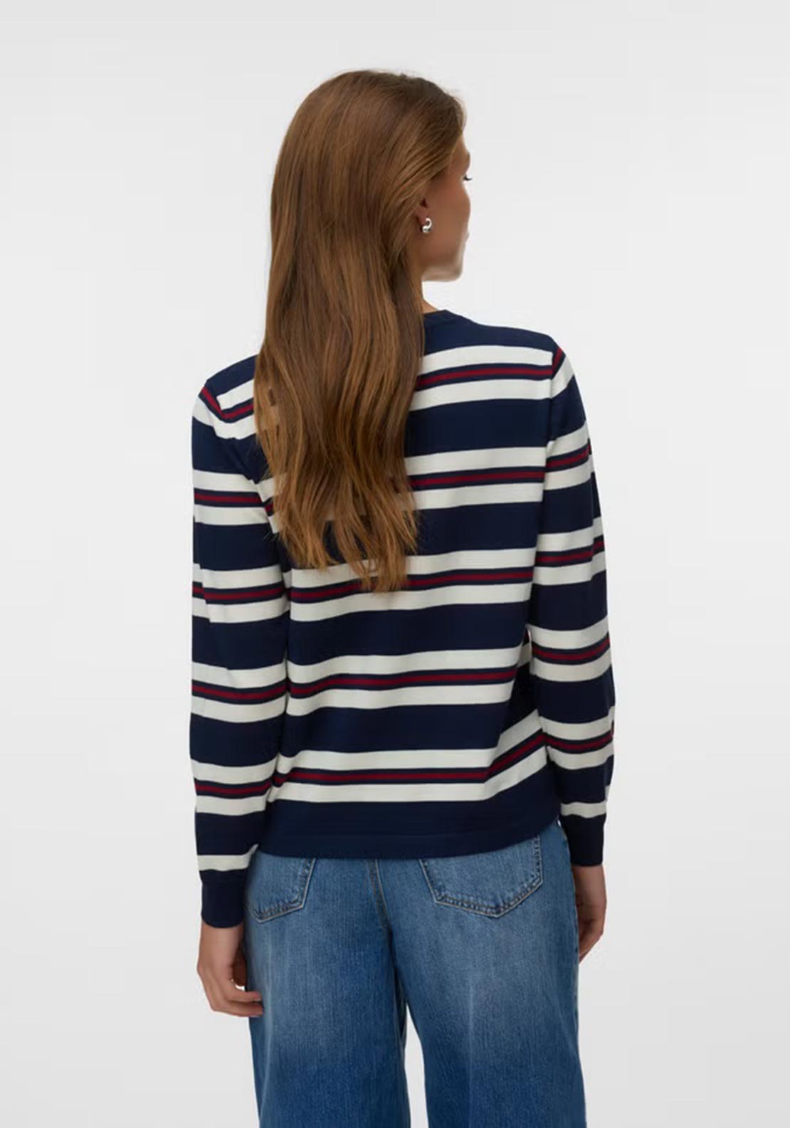 Vero Moda Silke Knitted Pullover, Navy Multi - McElhinneys