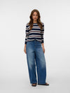 Vero Moda Silke Knitted Pullover, Navy Multi