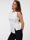 Vero Moda Smilla Sleeveless with Knot Detail Top, White