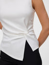 Vero Moda Smilla Sleeveless with Knot Detail Top, White