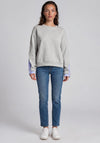 Vero Moda Morgan Round Neck with Shirt Detail Sleeves Sweatshirt, Grey