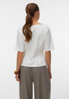 Vero Moda Pleated Basic Top, Off-White