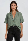 Vero Moda Short Sleeve Cropped Blazer, Green