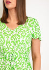 Vero Moda Easy Print Short Dress, Classic Green