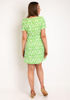 Vero Moda Easy Print Short Dress, Classic Green