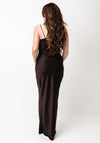 Vero Moda One Shoulder Gathered Maxi Dress, Brown