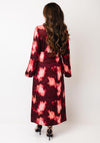 Vero Moda Gerna Knot Printed Midi Dress, Wine