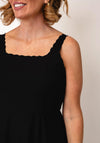 Vero Moda Juliette Scallop Hem Maxi Dress, Black