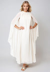 Vero Moda Jasmine Train Sleeve Maxi Dress, Cream