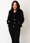 Vero Moda Sonjaeva Faux Fur Short Jacket, Black