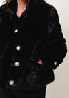 Vero Moda Sonjaeva Faux Fur Short Jacket, Black
