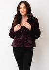 Vero Moda Faux Fur Short Jacket, Wine