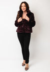 Vero Moda Faux Fur Short Jacket, Wine