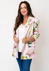 Vero Moda Liana Patterned Shiny Blazer, Green Multi
