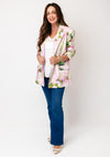 Vero Moda Liana Patterned Shiny Blazer, Green Multi