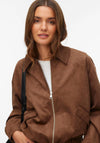 Vero Moda Faux Suede Jacket, Brown