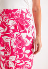 Vero Moda Linna Linen Blend Midi Skirt, Raspberry Sorbet