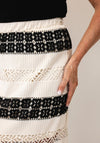 Vero Moda Velencia Crochet Skirt, Cream