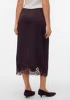 Vero Moda Ginny Lace Midi Skirt, Wine
